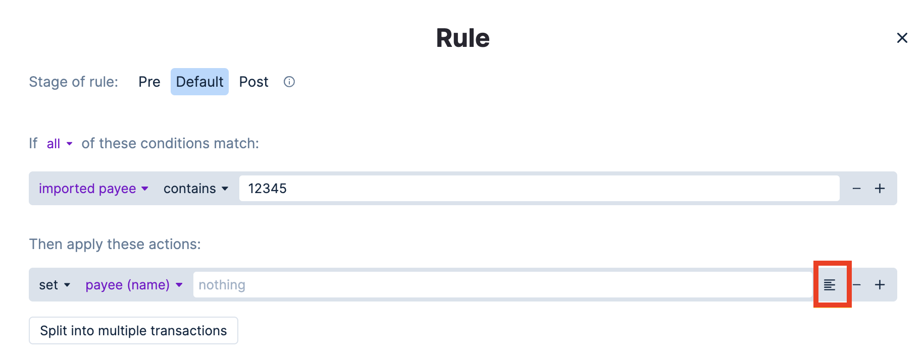 How to enable rule action templating