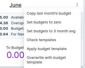 Apply options on month level