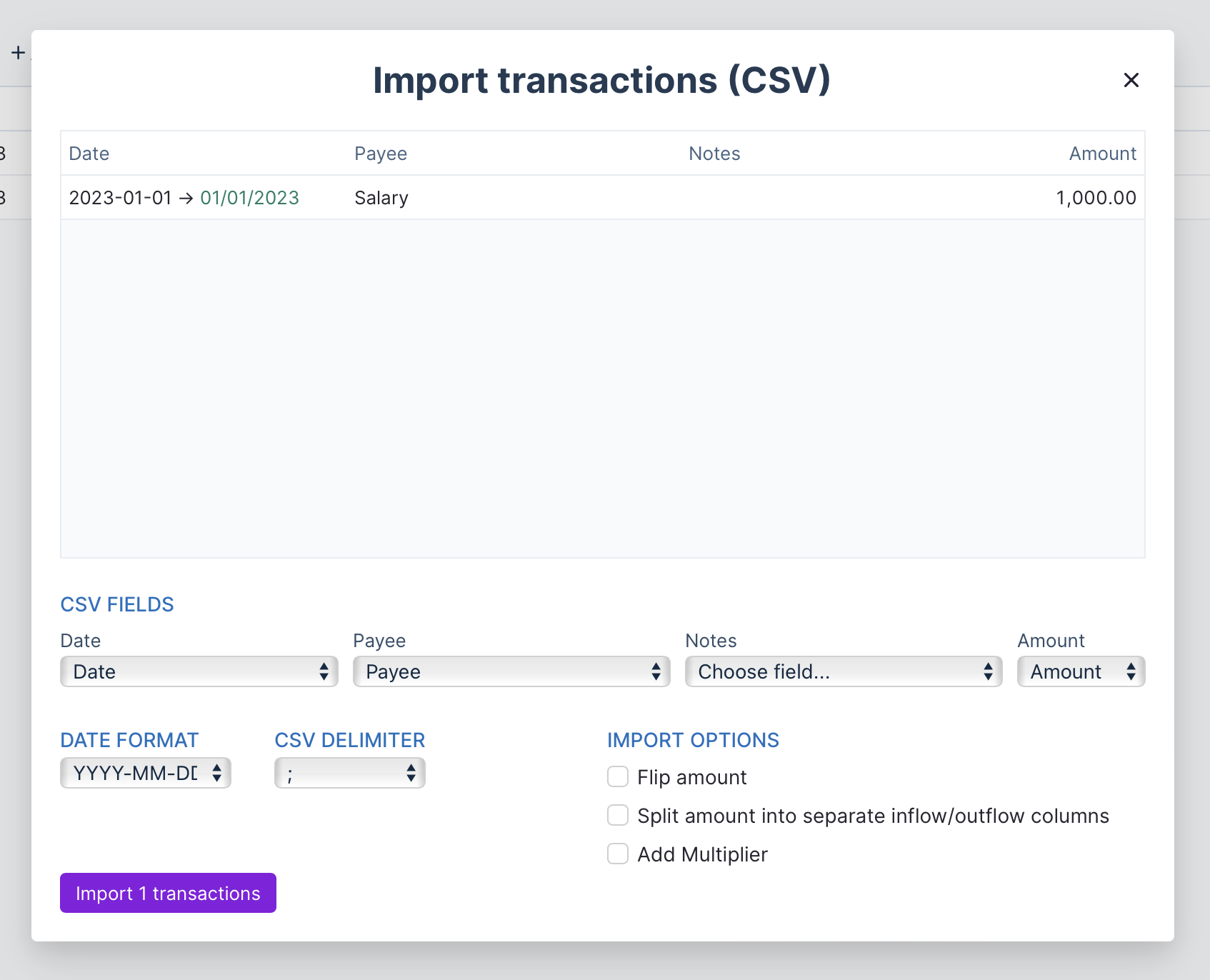 CSV Import